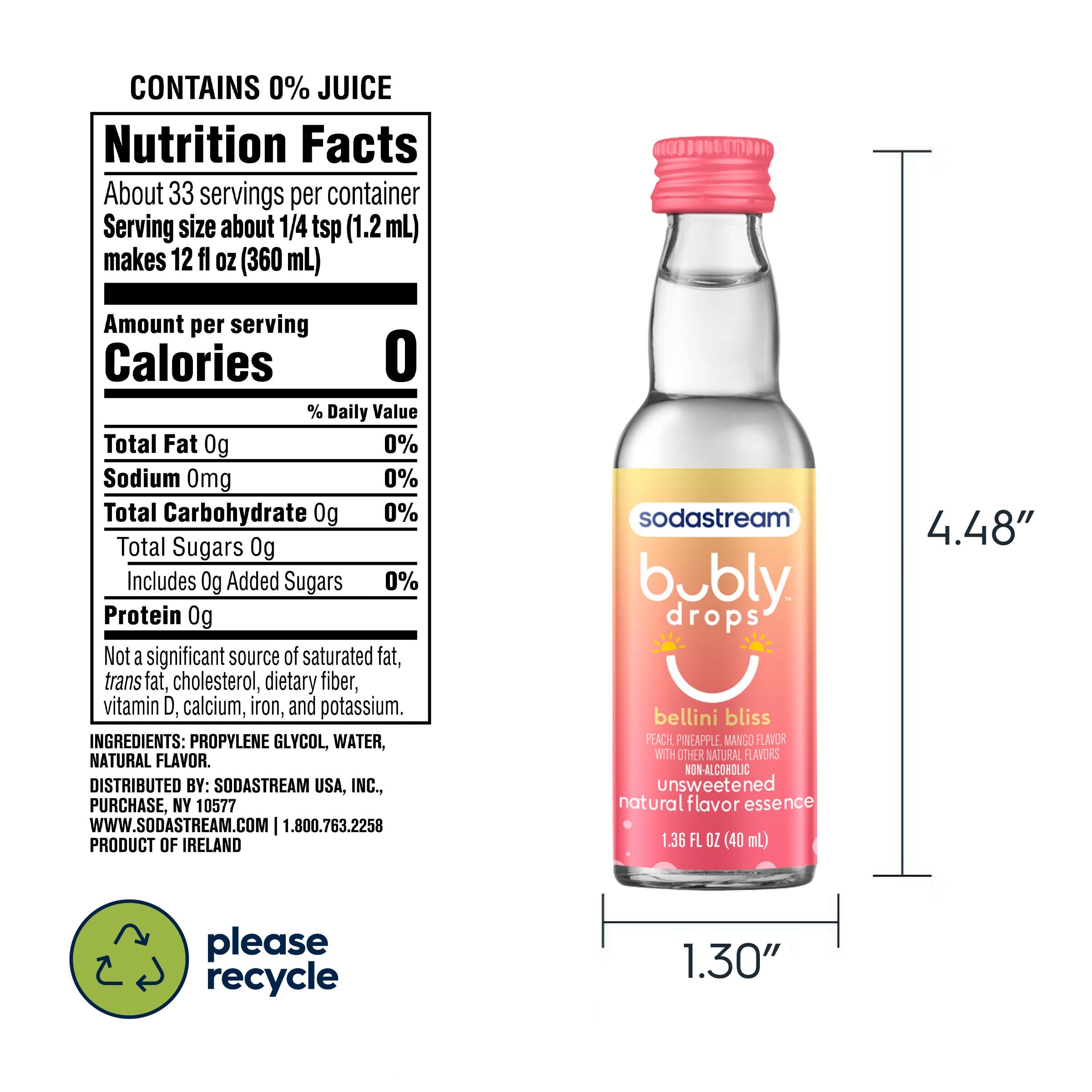 Sodastream bubly drops? Bellini Bliss Natural Flavor Essence 40ml - Image 6